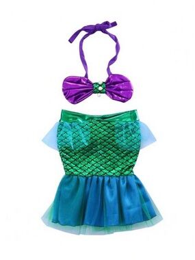 Mermaid Two-Piece Costume Dress in Green and Purple - Baby 3-6months